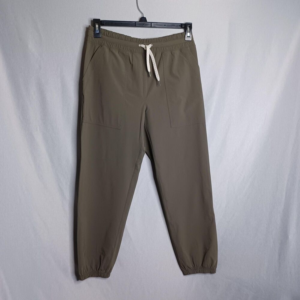 Vuori Jogger Pants Mens Small Green Elastic Waist Performance Zip Pocket Travel